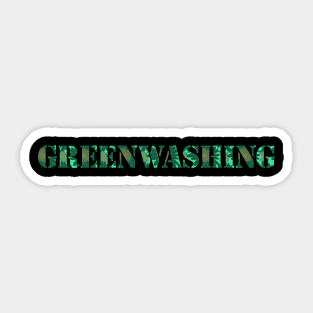 Greenwashing Typography Sticker